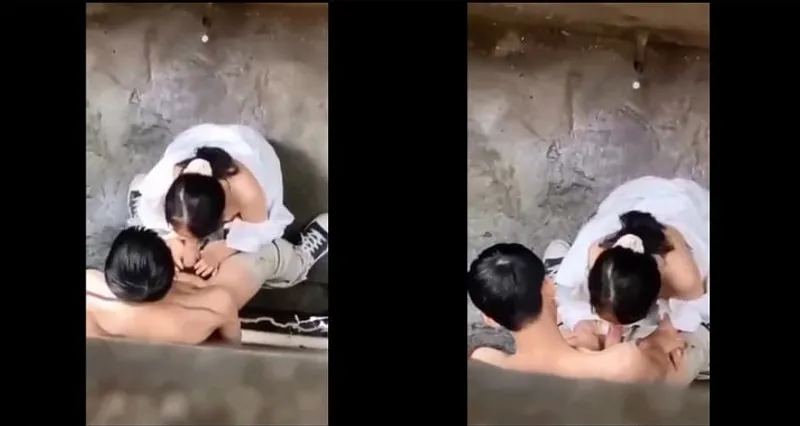 Quay lén em học sinh nữ bj cho em người yêu trong hẻm